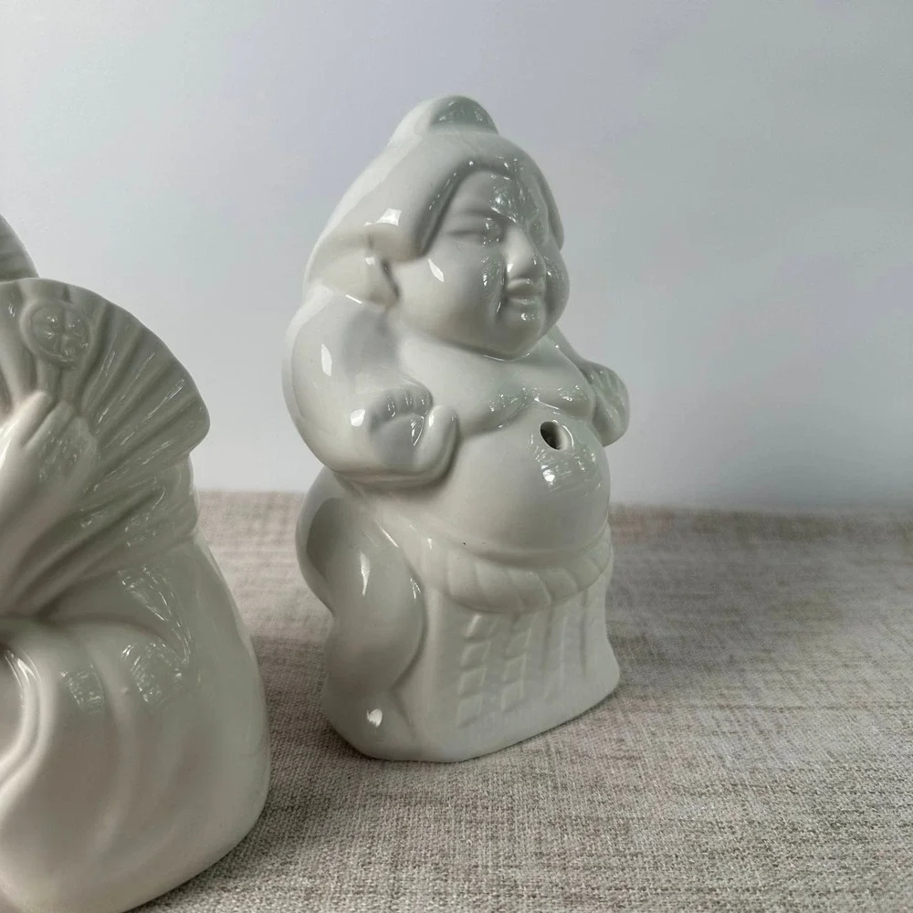 Vintage Dynasty Tiki Mugs DW121 DW132 | Geisha & Sumo Ceramic Cocktail Mugs